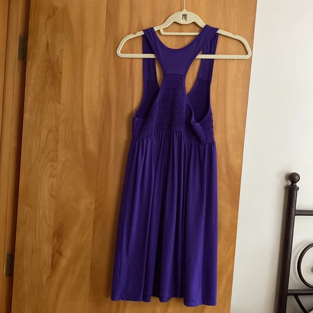 Purple Racer Back Summer Dress - Picture 4 of 5